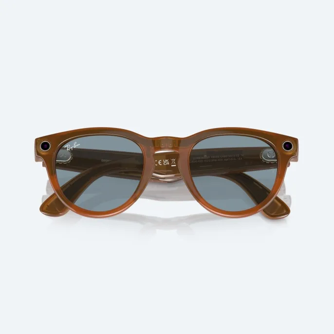 Умные очки Ray Ban Headliner (2-е поколение) Shiny Caramel Transparent/Teal Blue